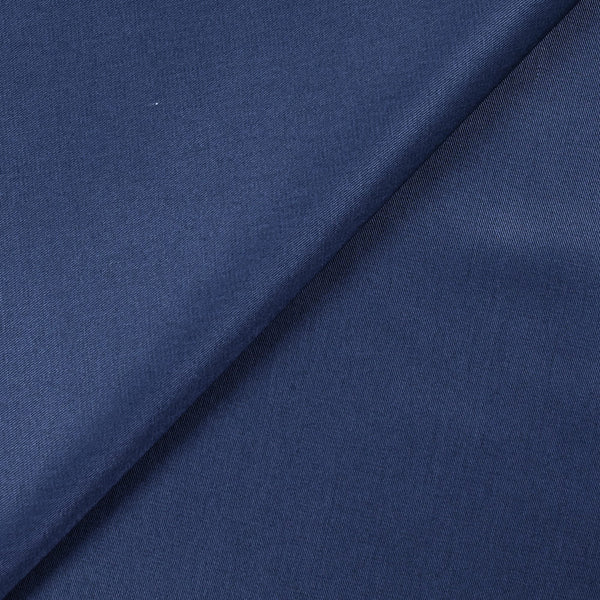 Sergé de coton et viscose marine