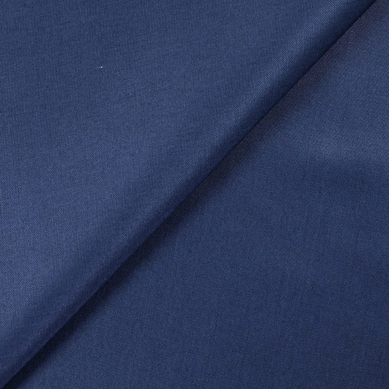 Sergé de coton et viscose marine
