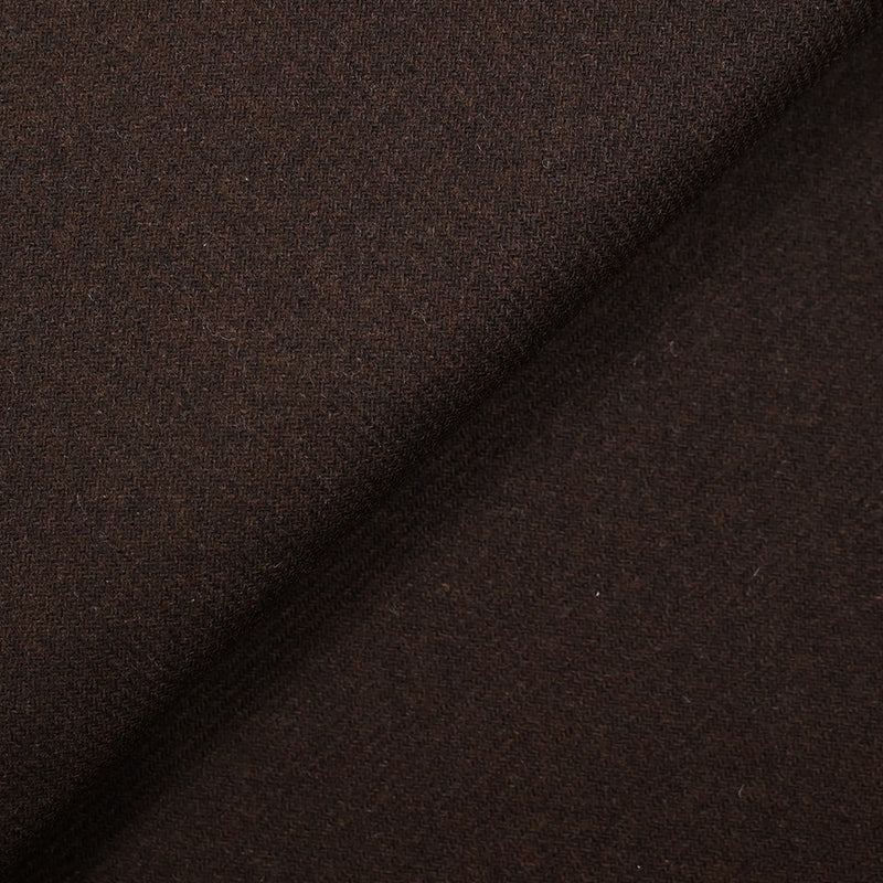 Sergé de laine mélangée chocolat