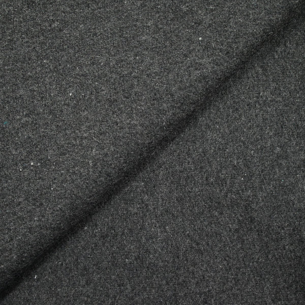 Sergé de laine mélangée gris graphite