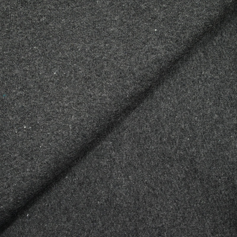 Sergé de laine mélangée gris graphite