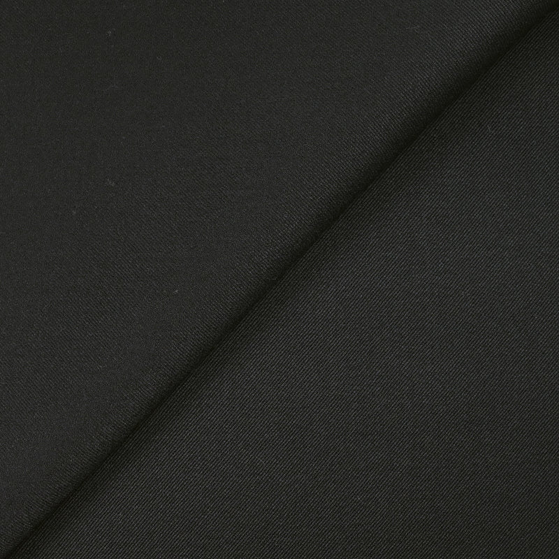 Sergé de laine mélangée lourd noir
