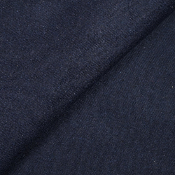 Sergé de laine mélangée marine