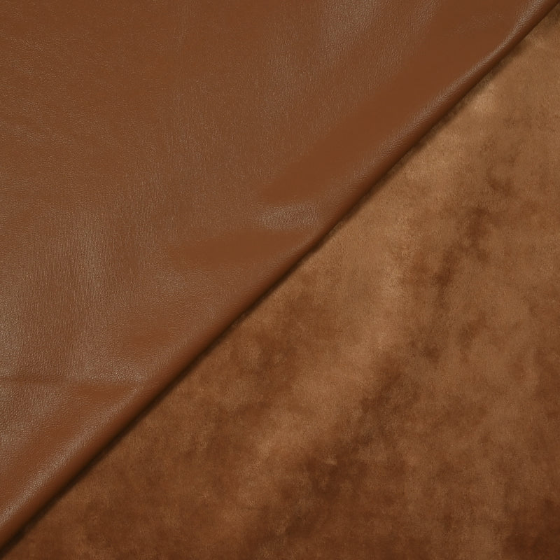 Simili cuir envers velours camel