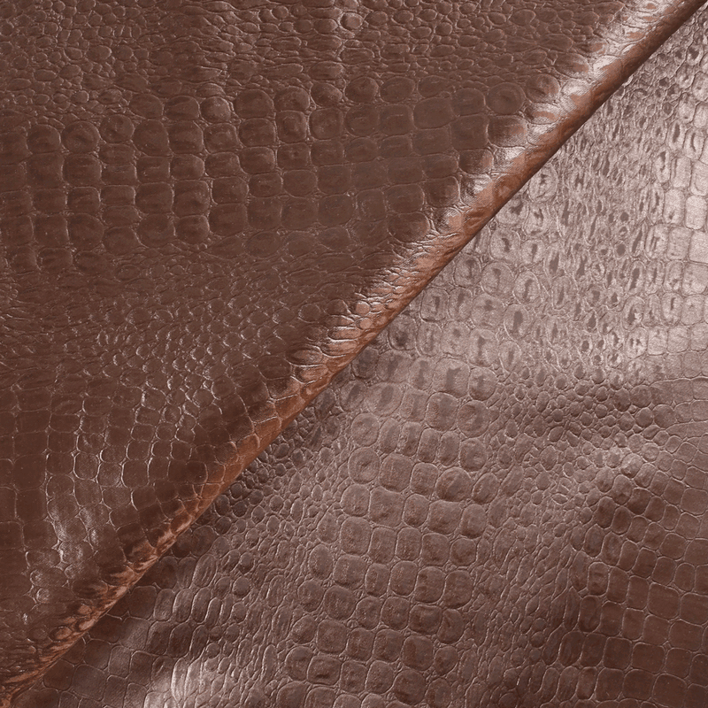 Simili cuir reptile marron