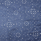 Suédine perforée trèfle bleu