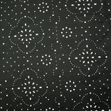 Suédine perforée trèfle noir