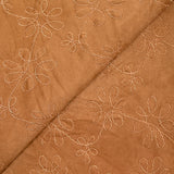 Suédine scuba brodée camel