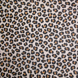 Tissu imperméable déperlant imprimé tacheté marron fond beige