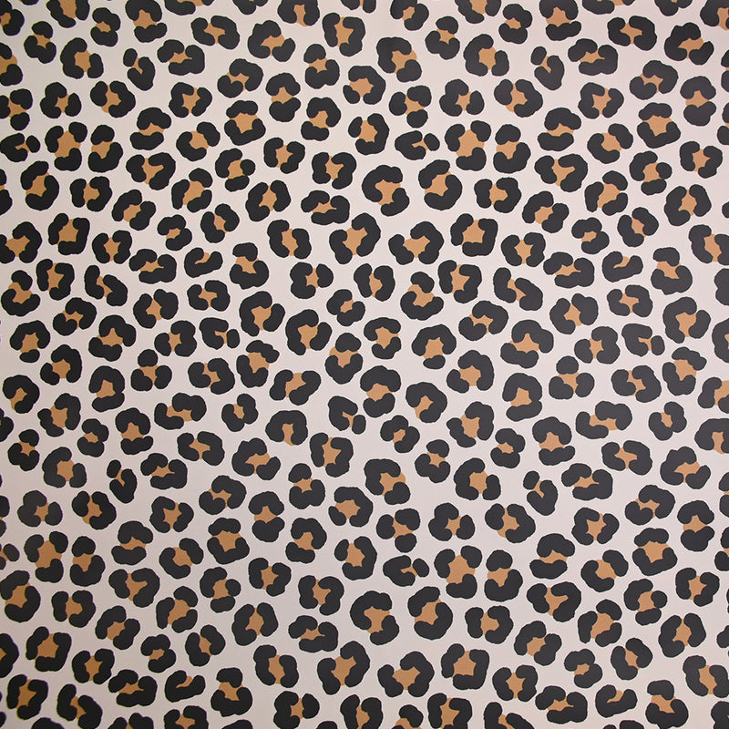Tissu imperméable déperlant imprimé tacheté marron fond beige