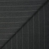 Tissu tailleur 100% laine rayé Giulio fond anthracite