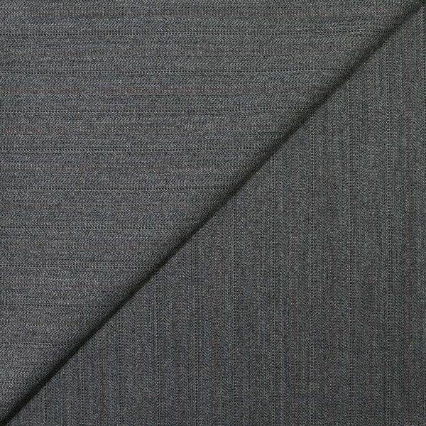 Tissu tailleur en laine rayures en diagonales gris foncé