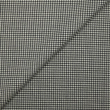 Tissu tailleur laine et mohair mini vichy blanc cassé et noir