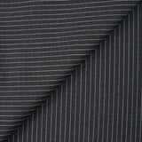 Tissu tailleur laine mélangée rayé 1cm gris