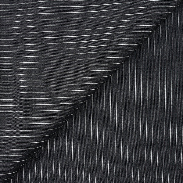 Tissu tailleur laine mélangée rayé 1cm gris