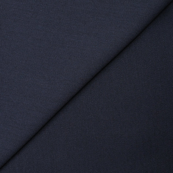 Tissu tailleur laine mélangée sergé bleu nuit
