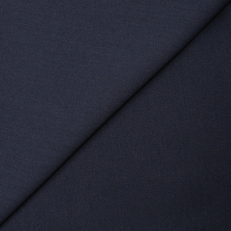 Tissu tailleur laine mélangée sergé bleu nuit