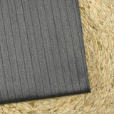 Tissu tailleur laine rayé noir fond gris argent