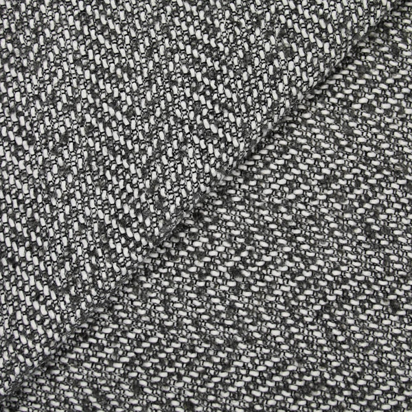Tweed de laine mélangée bouclette gris