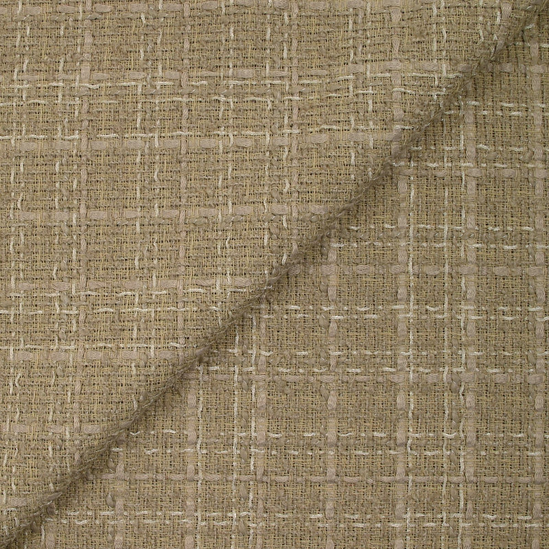 Tweed de polyester Camille fond beige