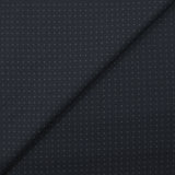 Twill de coton imprimé carré et pois fond bleu nuit