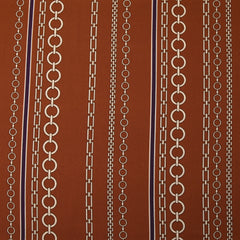 Twill de polyester satiné imprimé chaînes verticales fond brique
