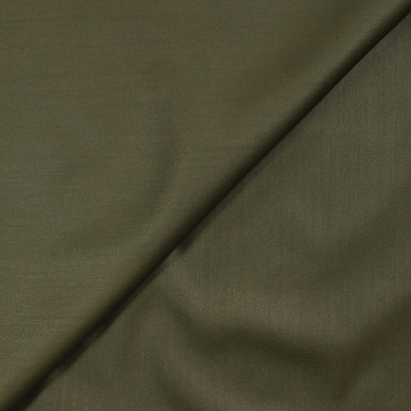 Twill de polyviscose ciré kaki