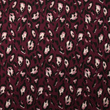 Twill de viscose imprimé léopard graou fond lie de vin