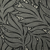 Twill de viscose imprimé nature en pointillés écru et noir