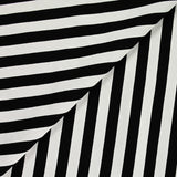 Twill de viscose rayé gris et noir