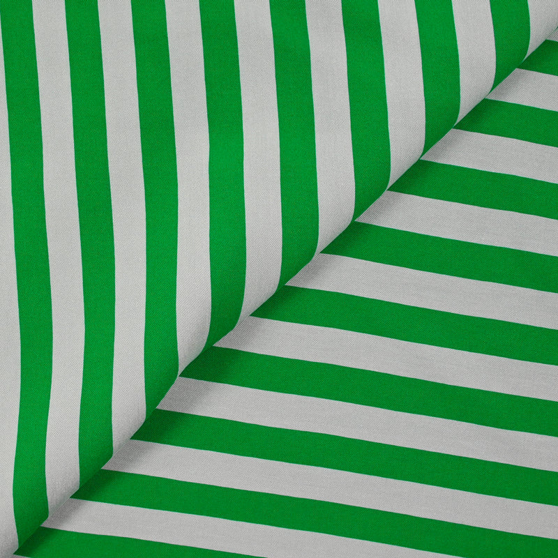 Twill de viscose rayé gris et vert