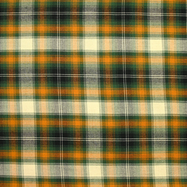 Twill de viscose tartan vert et camel