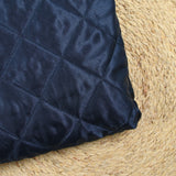 Twill matelassé à carreaux marine