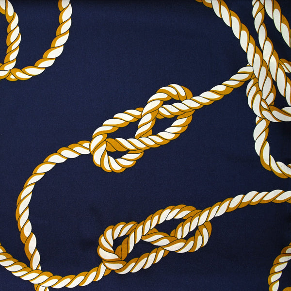 Twill polyester corde bleu marine