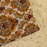 Velours coton côtelé blazon feu fond crème