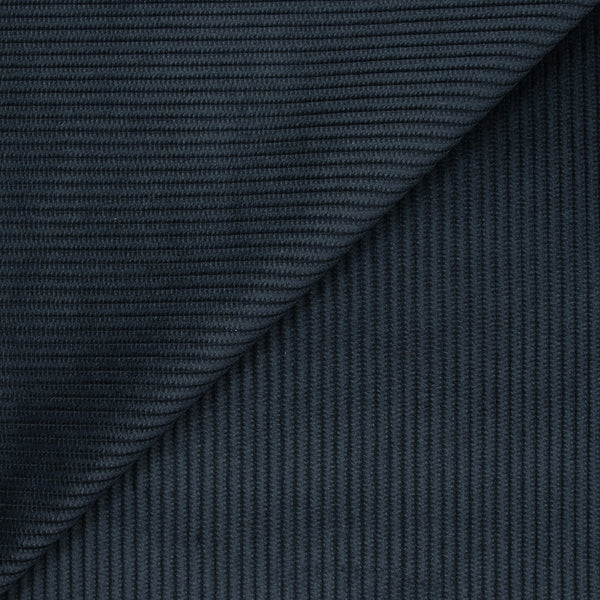 Velours côtelé de coton 4mm bleu nuit