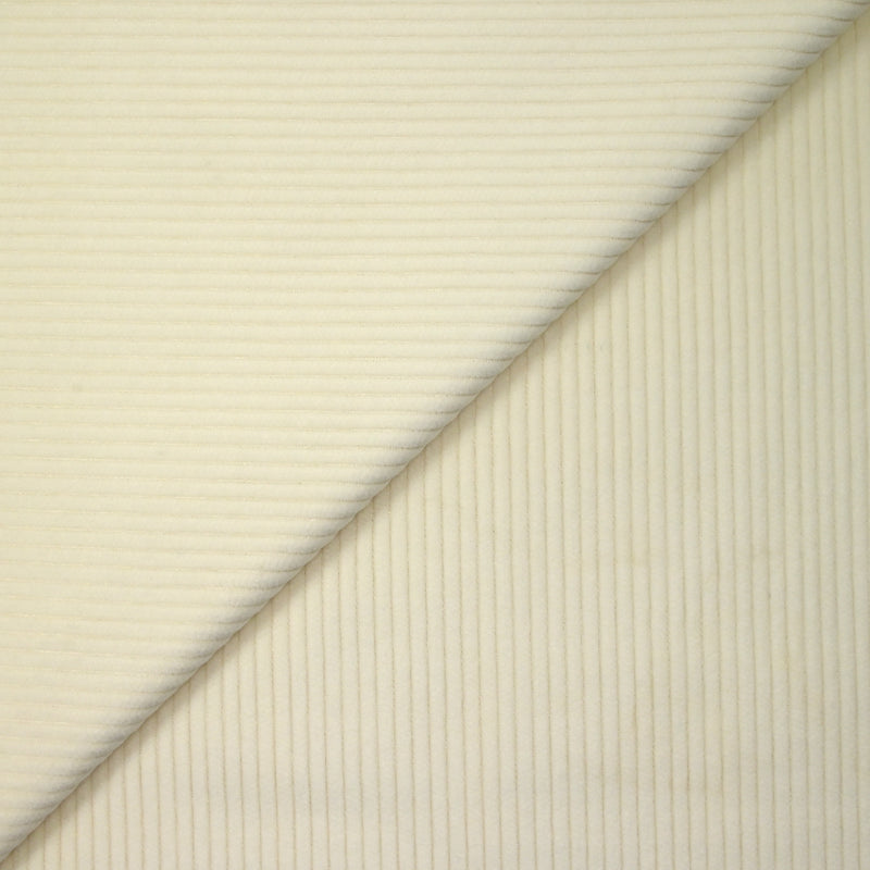Velours côtelé de coton 4mm écru