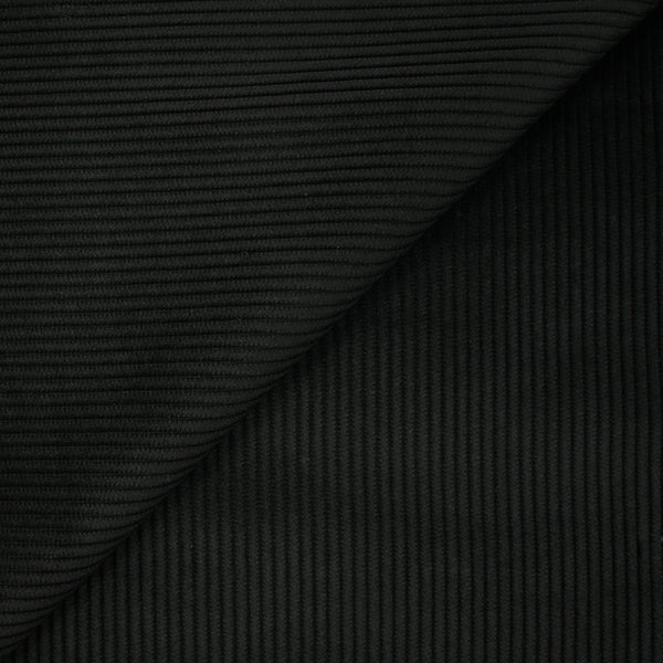 Velours côtelé de coton 4mm noir