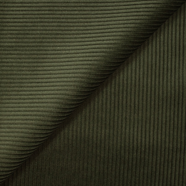 Velours côtelé de coton 4mm vert militaire