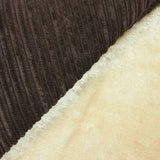 Velours côtelé fourré double face marron