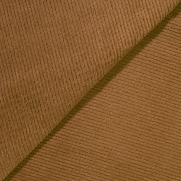 Velours côtelé polyester 3 mm caramel