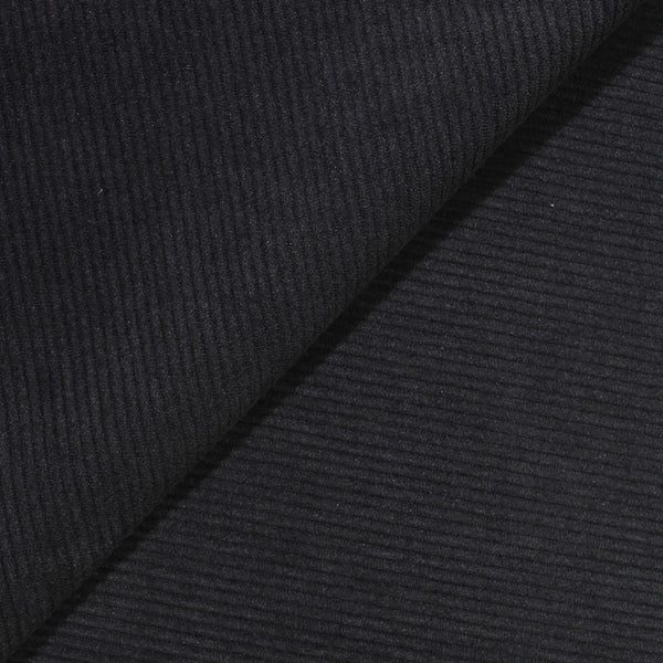 Velours côtelé polyester 3 mm réglisse