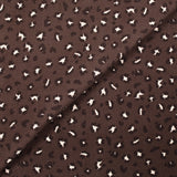 Velours de coton côtelé imprimé guépard fond marron