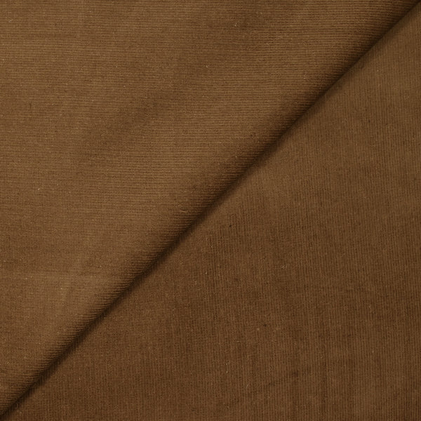 Velours de coton milleraies marron châtain