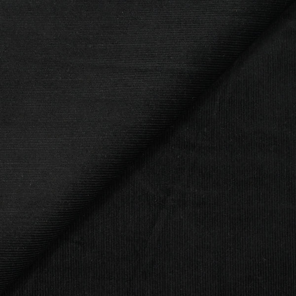 Velours de coton milleraies noir