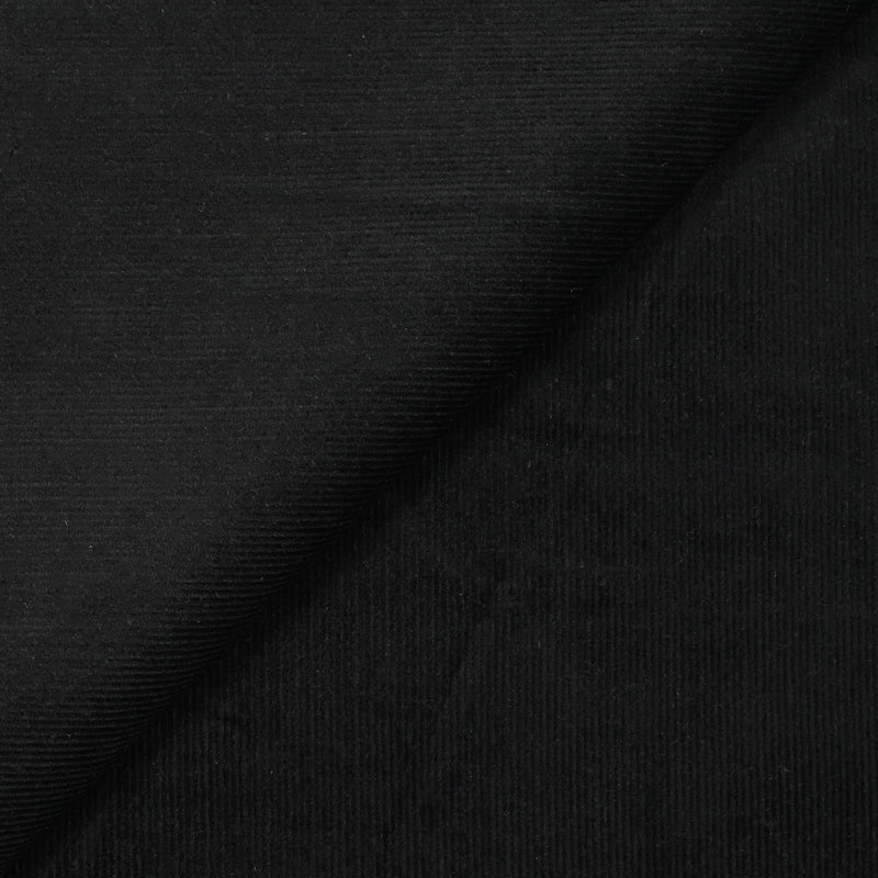 Velours de coton milleraies noir