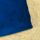 Velours de coton ras bleu roi
