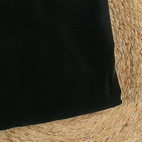 Velours de coton ras noir