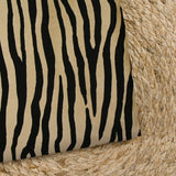 Velours de coton ras zèbre fond sable
