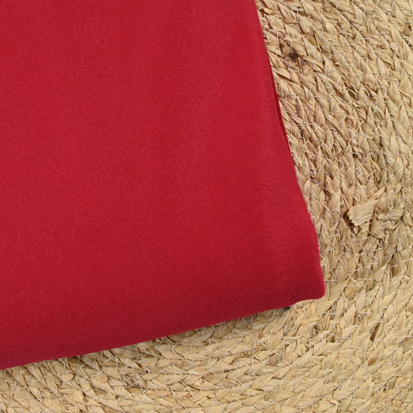 Velours de laine et cachemire rouge